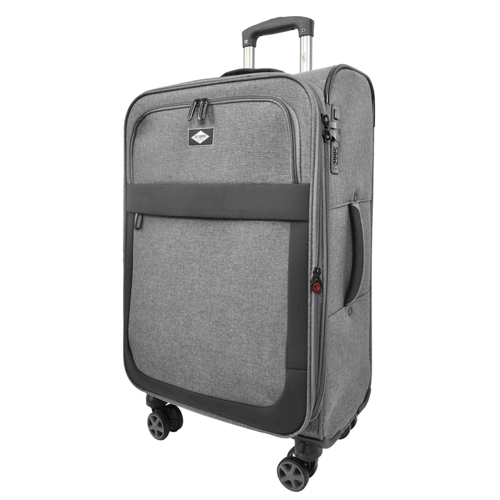 Soft Expandable Wheeled Luggage With Lock Nimbus Grey 3