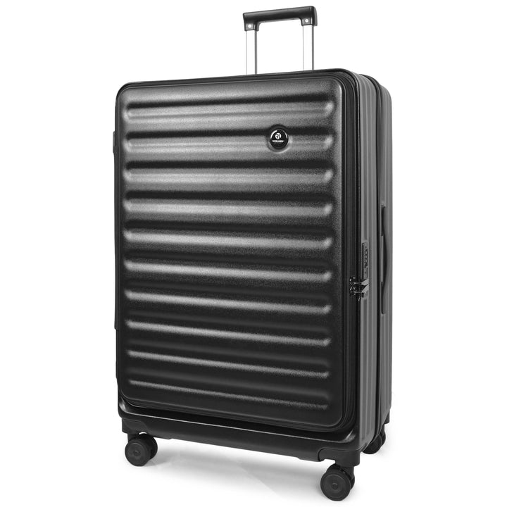 Four Wheel Suitcase Hard Shell Luggage Alaska Black