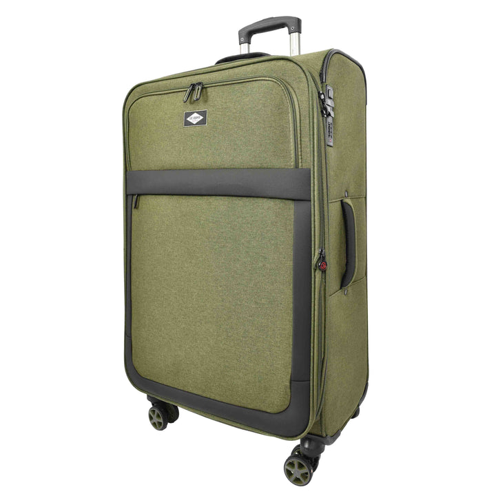 Soft Expandable Wheeled Luggage With Lock Nimbus Khaki 3