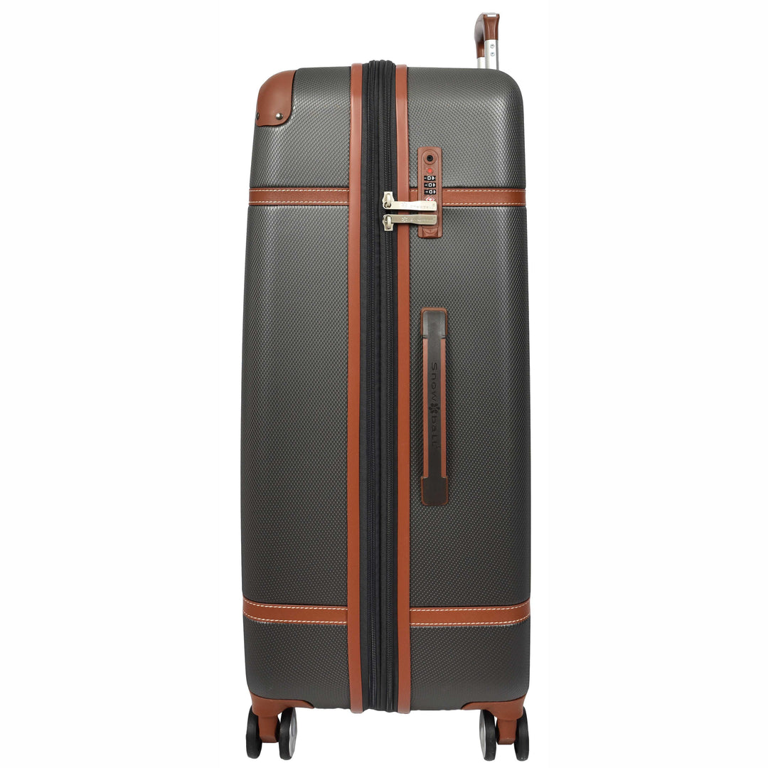 Four Wheel Suitcase Hard Shell Luggage Expandable Sizes Deluxe Grey 4