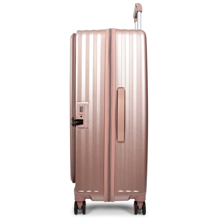 Four Wheel Suitcase Hard Shell Luggage Alaska Rose Gold