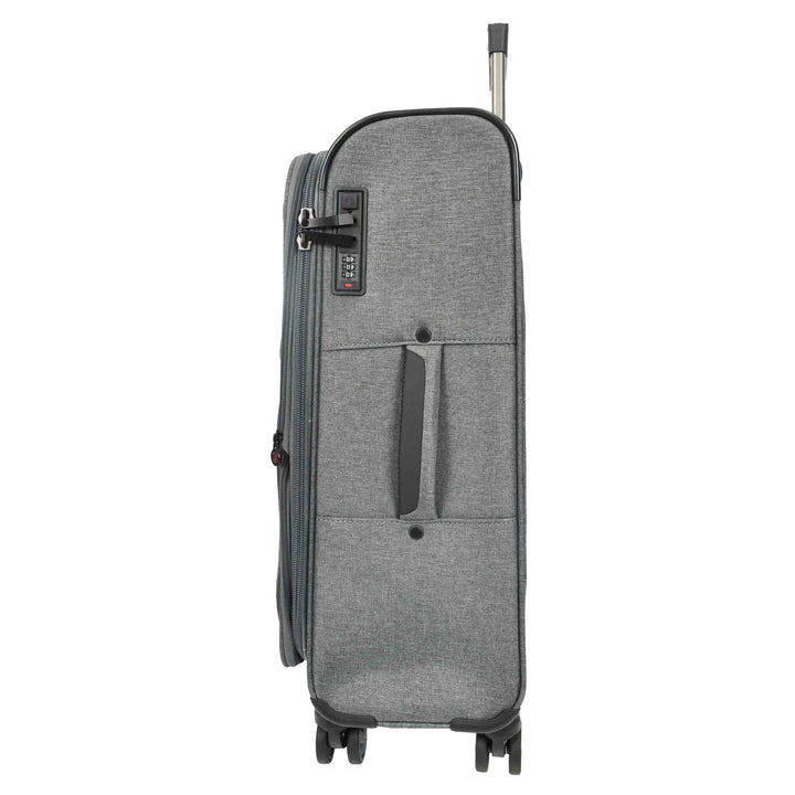 Soft Expandable Wheeled Luggage With Lock Nimbus Grey 4