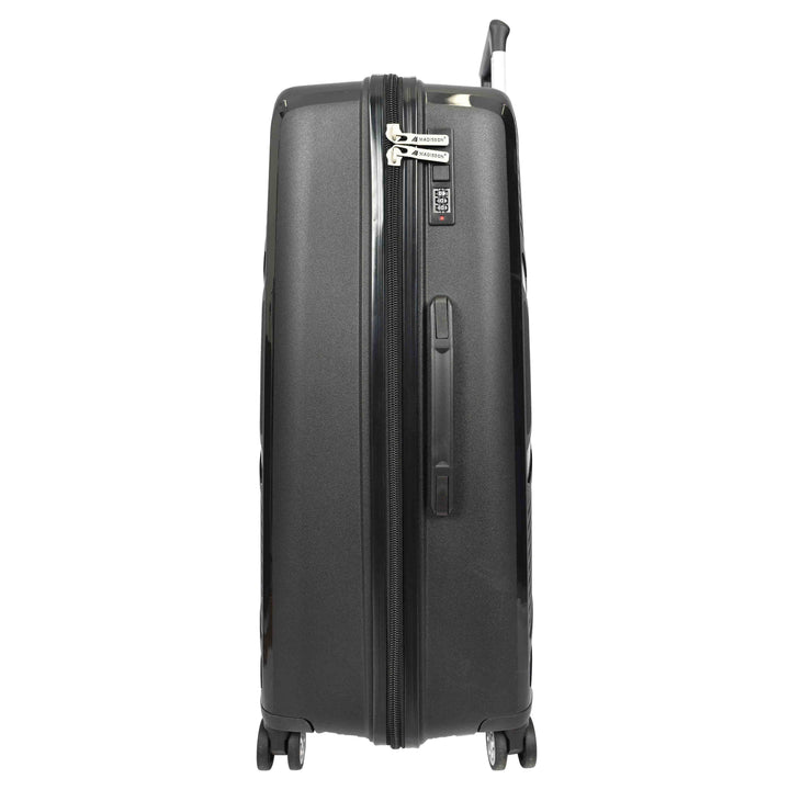 Hard Shell PP Luggage Set Wheeled Suitcases Skybourne Black 4