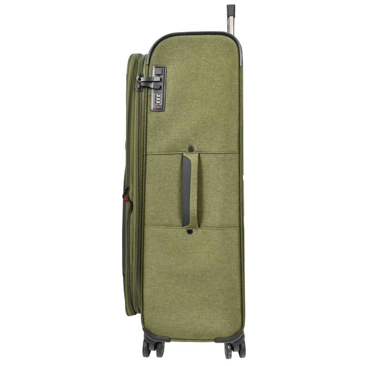 Soft Expandable Wheeled Luggage With Lock Nimbus Khaki 4