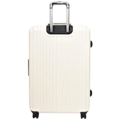 Four Wheel Suitcase Metal Frame Luggage Navigator Off White