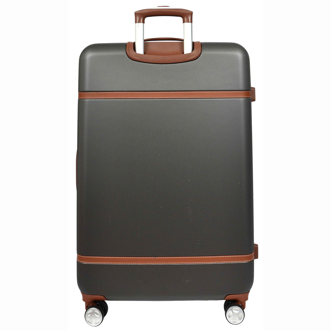 Four Wheel Suitcase Hard Shell Luggage Expandable Sizes Deluxe Grey 5