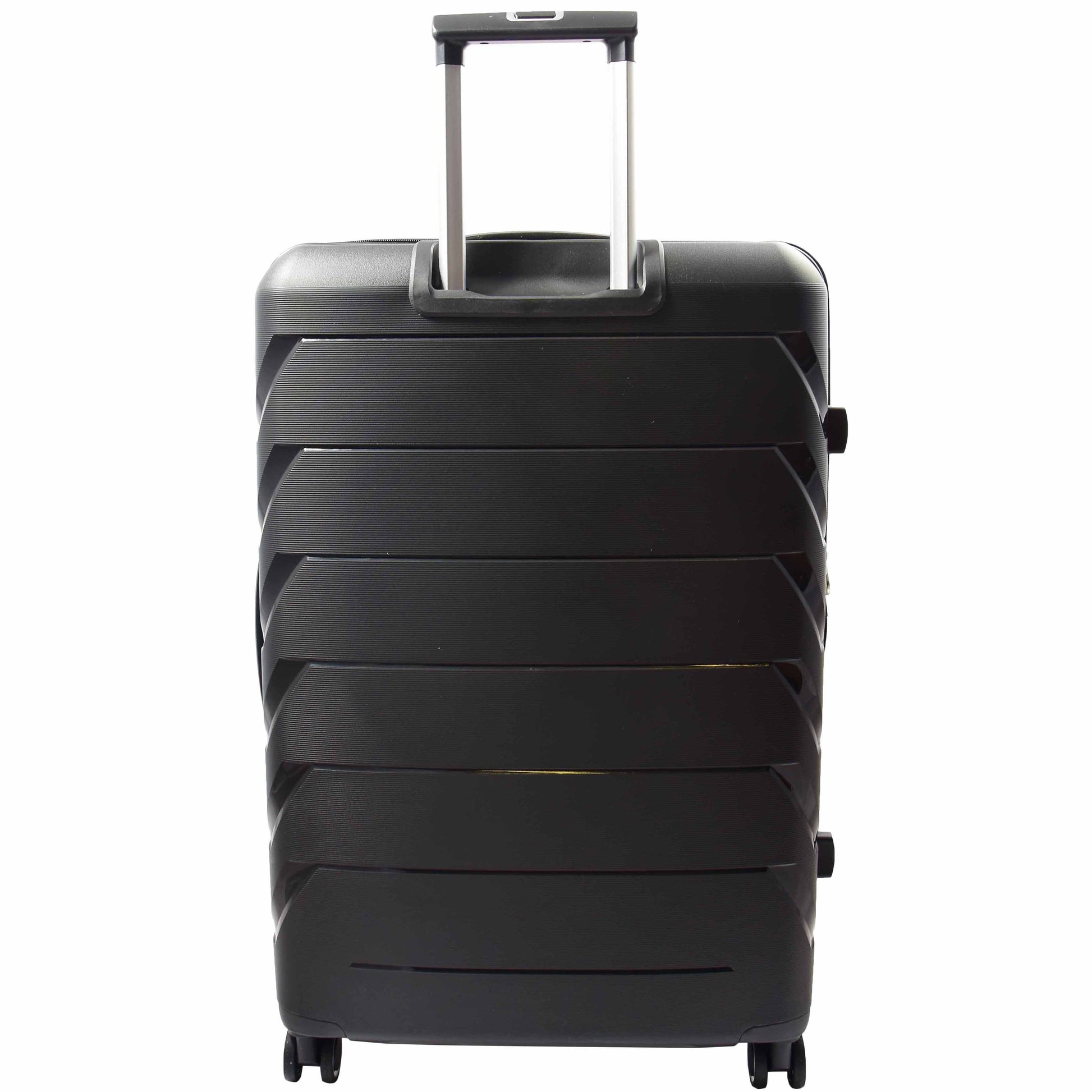 8 Wheeled Spinner Hard Shell Luggage Expandable Hokkaido Black 4