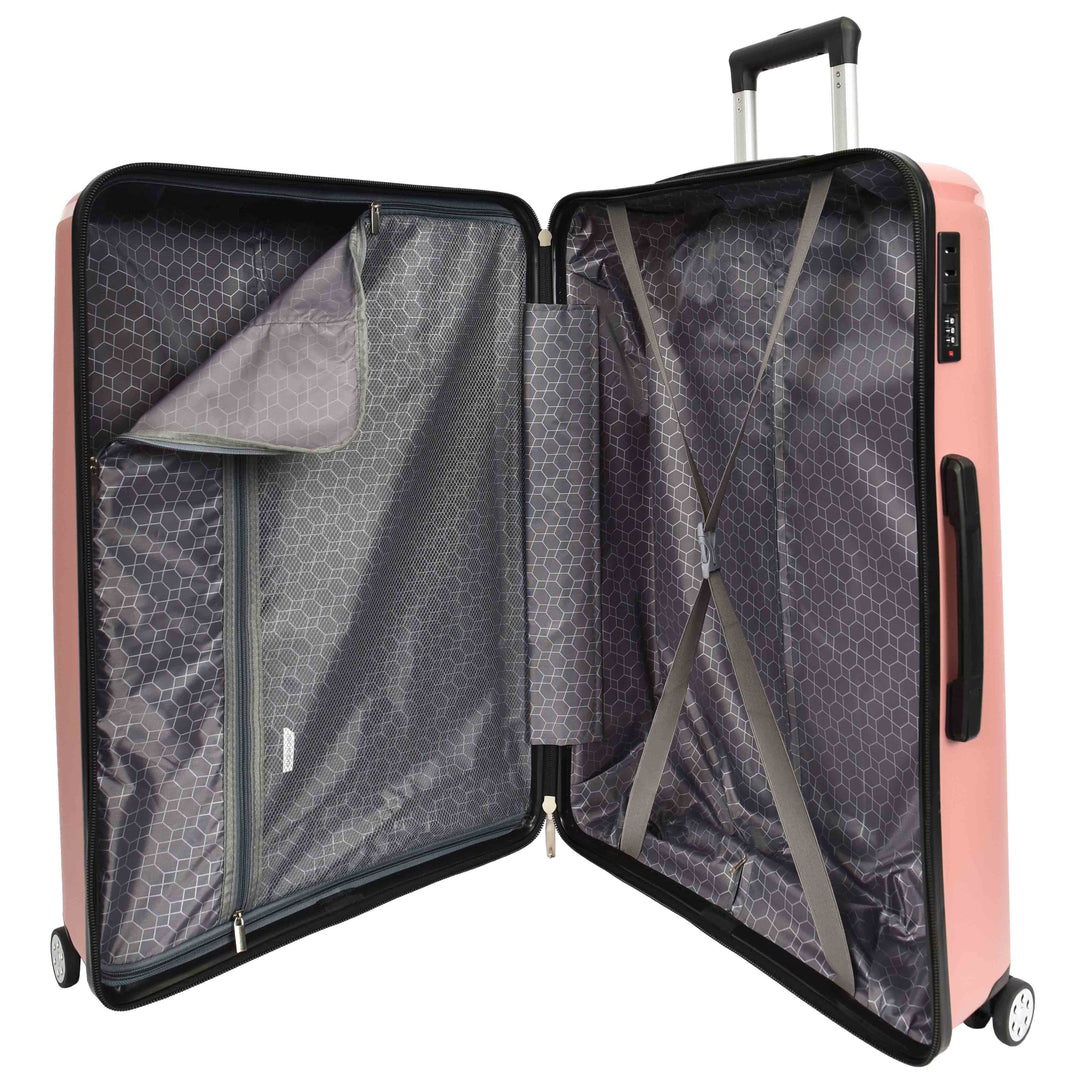 Hard Shell PP Luggage Set Wheeled Suitcases Skybourne Rose Gold 8