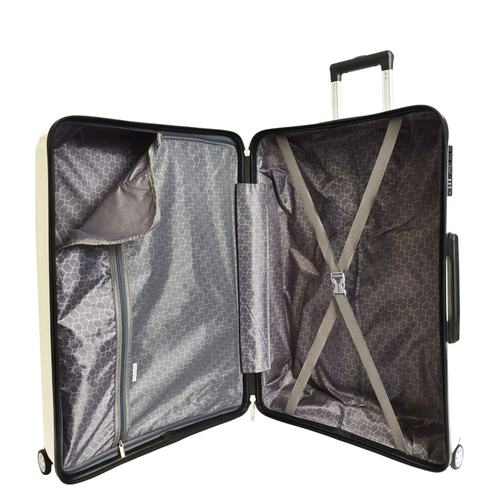 Hard Shell PP Luggage Set Wheeled Suitcases Skybourne White 6