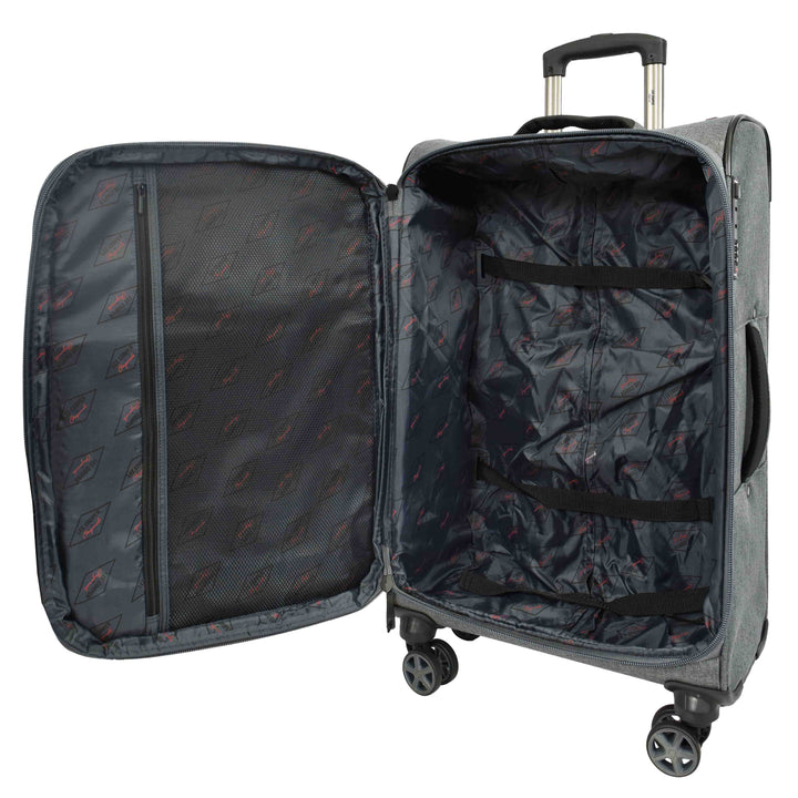 Soft Expandable Wheeled Luggage With Lock Nimbus Grey 6
