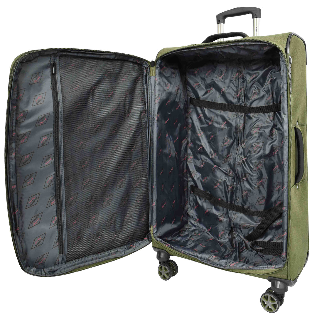 Soft Expandable Wheeled Luggage With Lock Nimbus Khaki 6