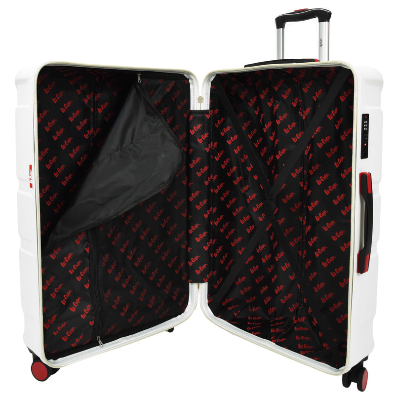 4 Wheel Spinner TSA Hard Travel Luggage Union Jack White 6