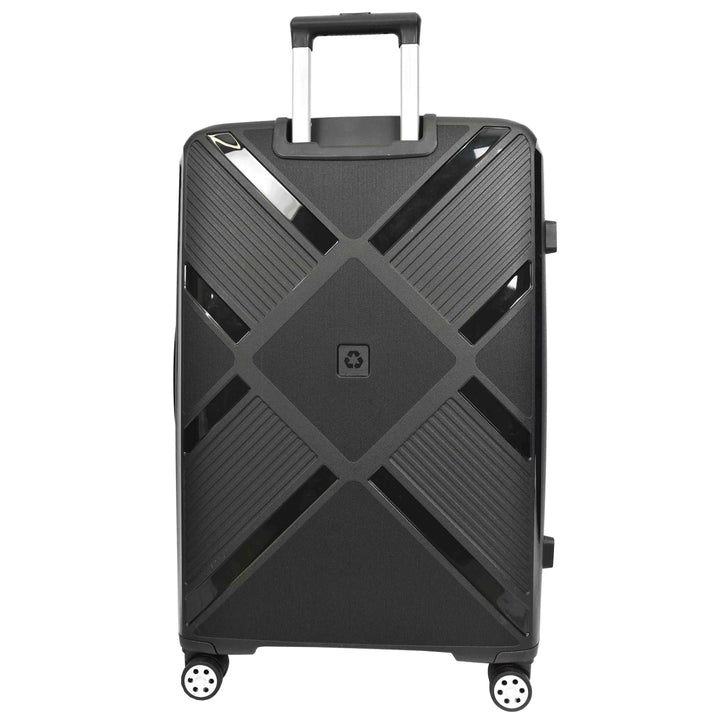 Hard Shell PP Luggage Set Wheeled Suitcases Skybourne Black 6