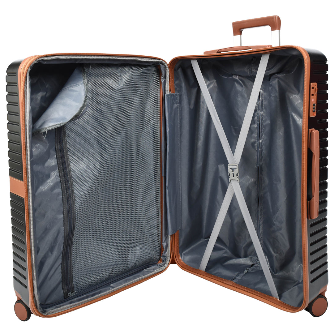 Four Wheel Hard Shell Travel Suitcase Durban black-5