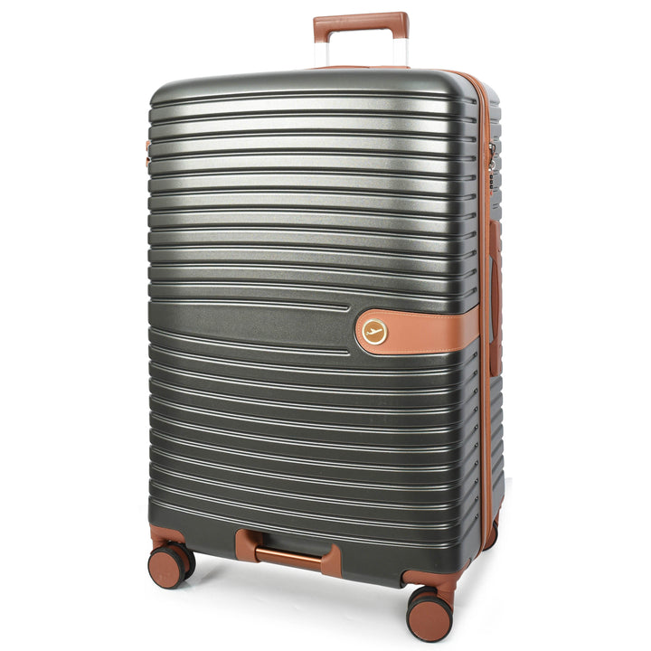 Four Wheel Hard Shell Travel Suitcase Durban Grey-2