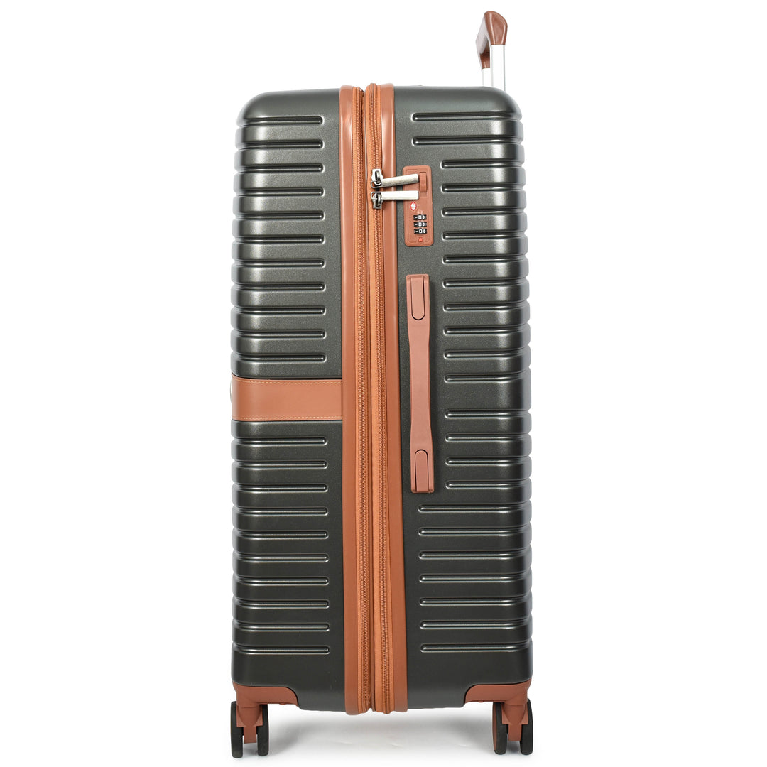 Four Wheel Hard Shell Travel Suitcase Durban Grey-3