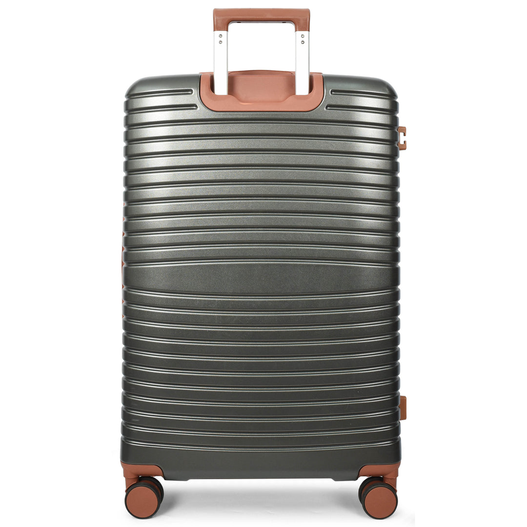 Four Wheel Hard Shell Travel Suitcase Durban Grey-4