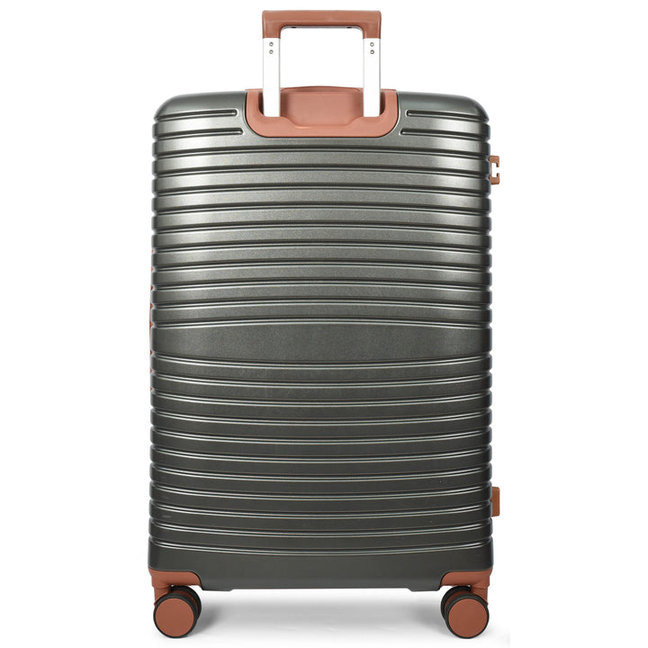 Four Wheel Hard Shell Travel Suitcase Durban Grey-4