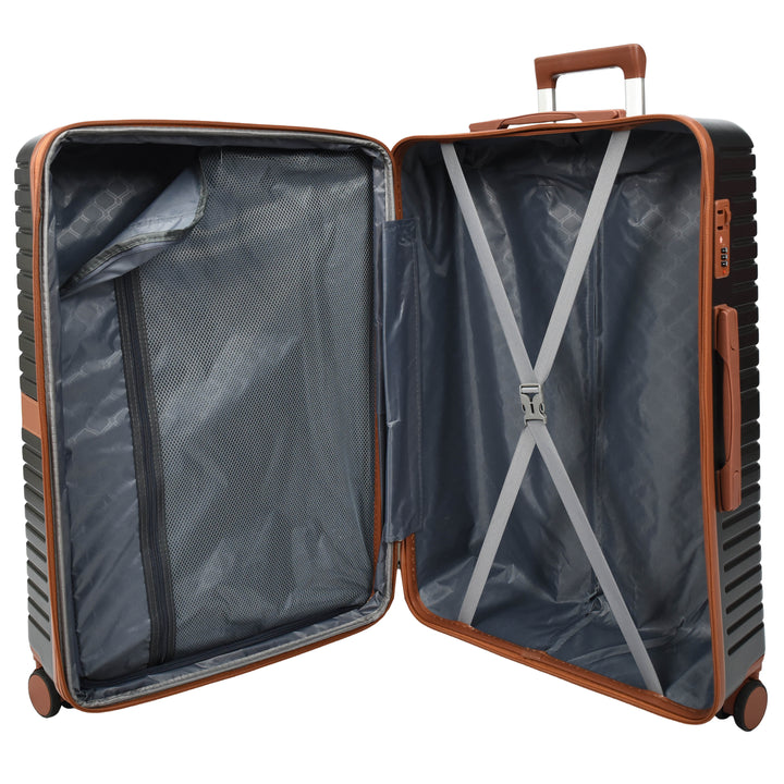 Four Wheel Hard Shell Travel Suitcase Durban Grey-5