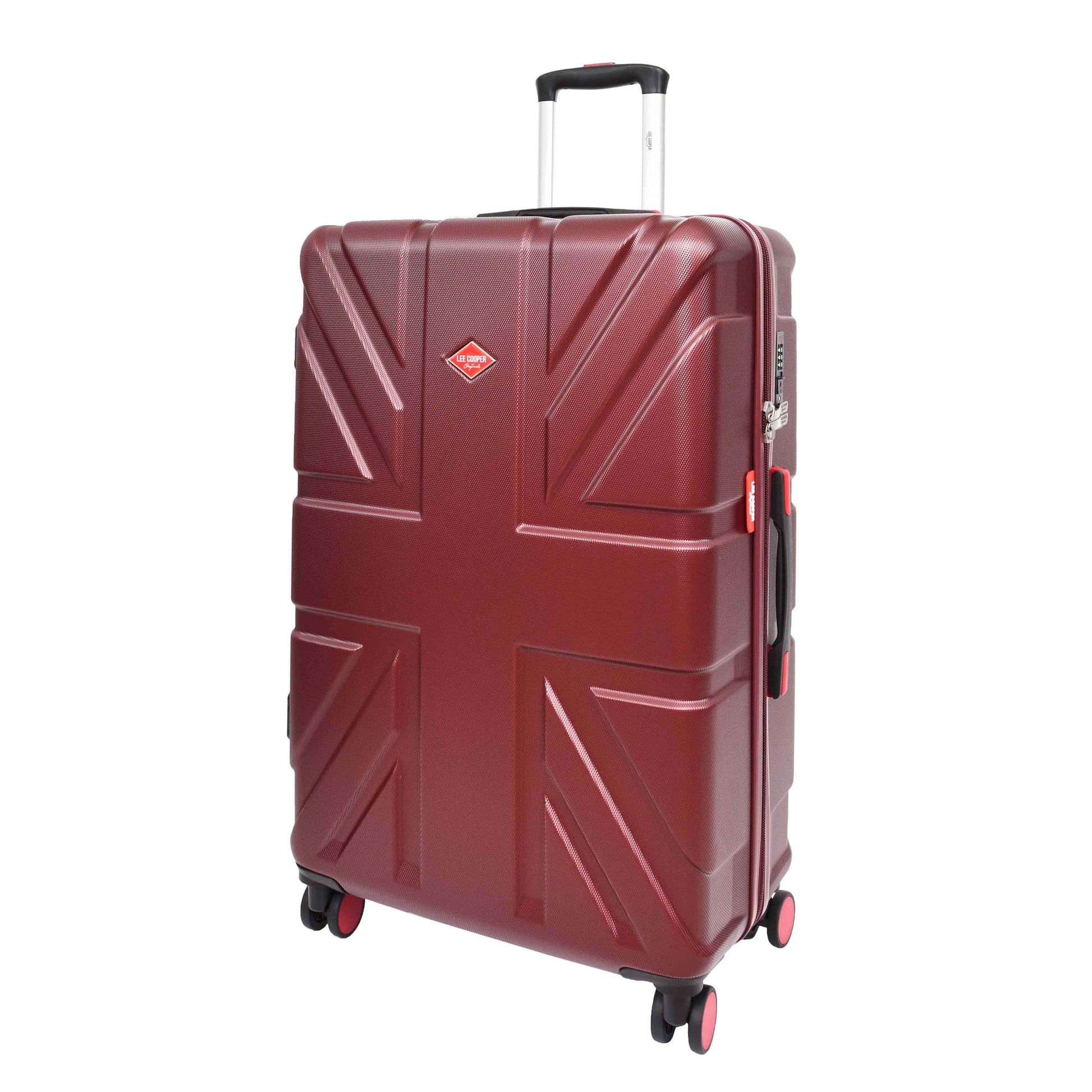 4 Wheel Spinner TSA Hard Travel Luggage Union Jack Wine large-1