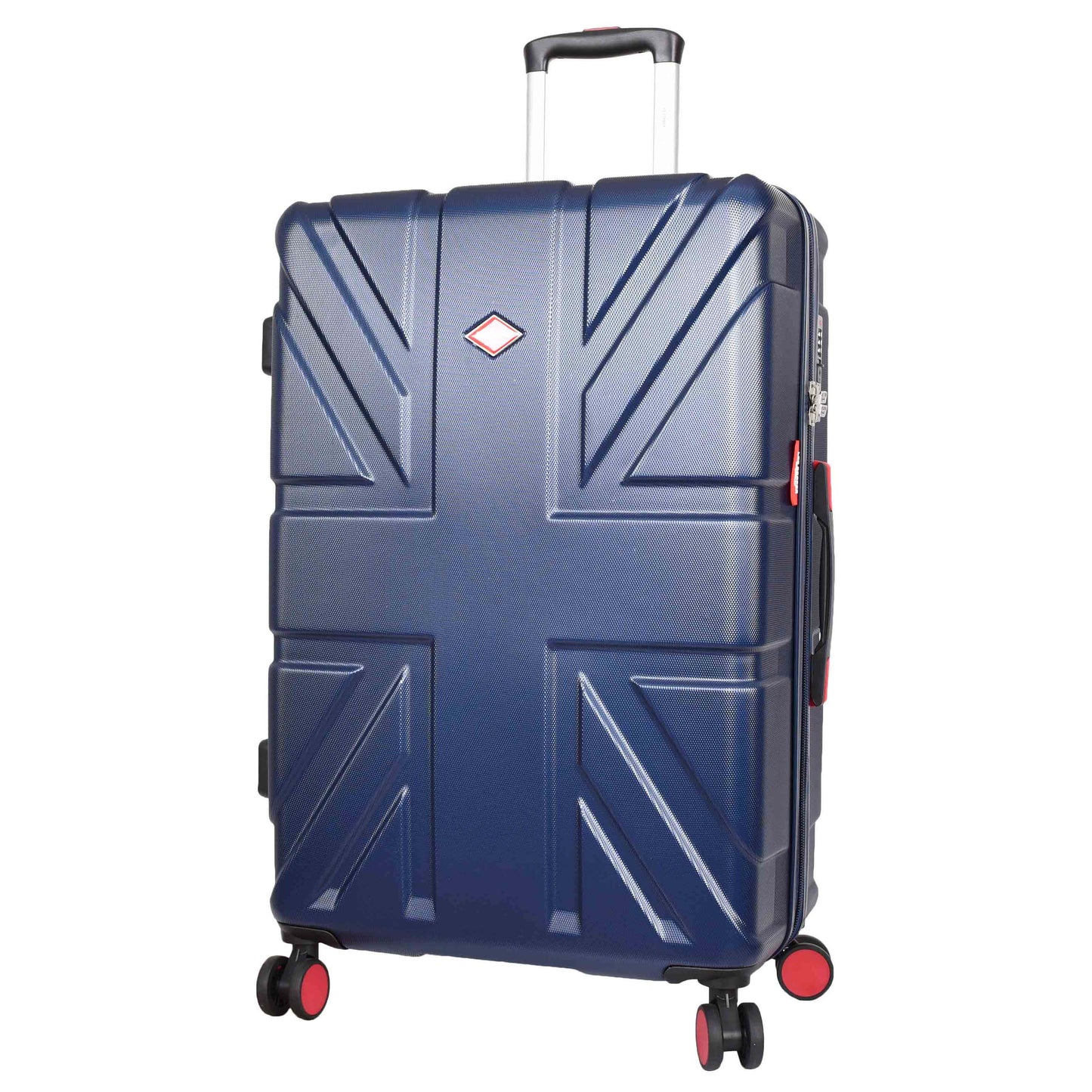 4 Wheel Spinner TSA Hard Travel Luggage Union Jack Navy large-1