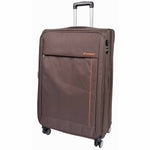 Soft 8 Wheel Spinner Expandable Luggage Malaga Brown 1