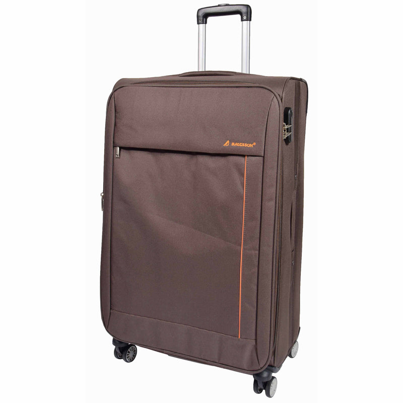 Soft 8 Wheel Spinner Expandable Luggage Malaga Brown 1
