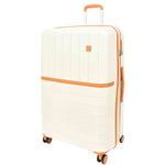 Expandable Wheeled Suitcases Solid Hard Shell PP Luggage Milky Titania 2