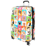 Four Wheels Hard Suitcase Printed Expandable Luggage Dogs and Cats Print 2