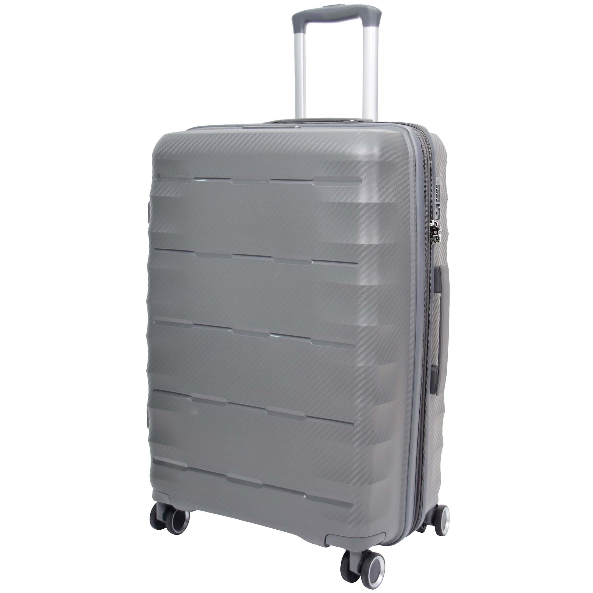 8 Wheeled Expandable ABS Luggage Miyazaki Grey 1