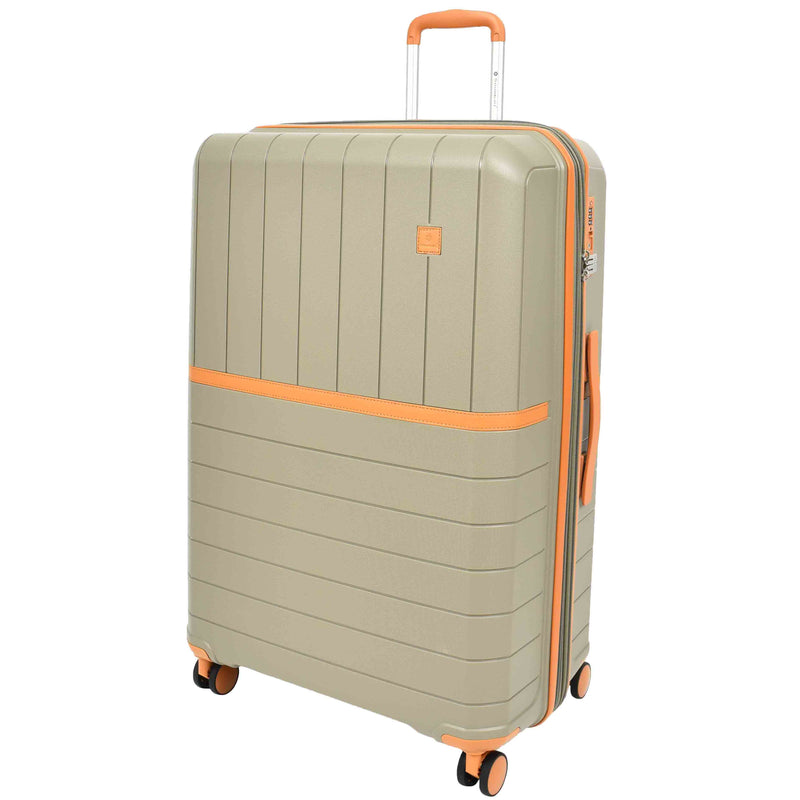 Expandable Wheeled Suitcases Solid Hard Shell PP Luggage Champagne Titania 2