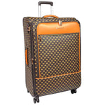 Soft Case 4 Wheeled Expandable PVC Luggage Nagasaki Brown 9
