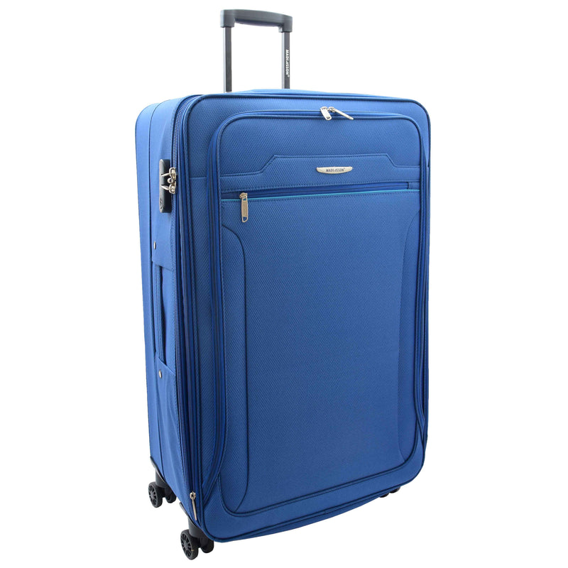 Four Wheel Suitcases Lightweight Soft Expandable Luggage Cosmic Blue 1