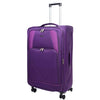 Four Wheel Soft Case Travel Suitcase Luggage Columbia Purple 6