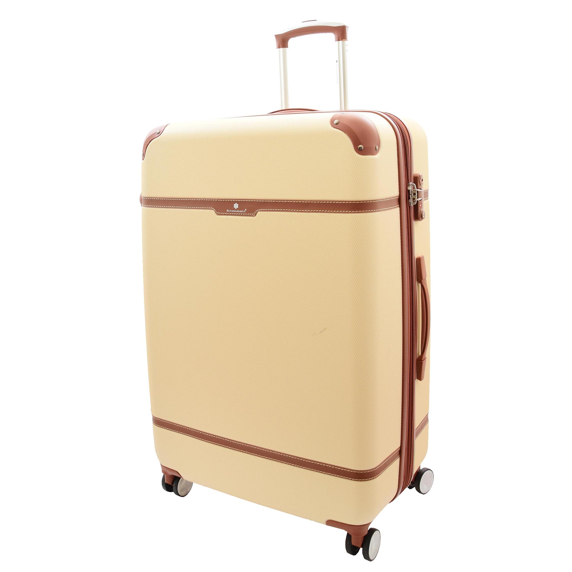 Hard Shell Retro Expandable Four Wheel Luggage Jupiter Milky 3