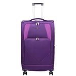 Four Wheel Soft Case Travel Suitcase Luggage Columbia Purple 7