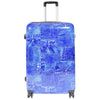 4 Wheeled ABS Hard Luggage Jeans Print DETROIT Blue 3