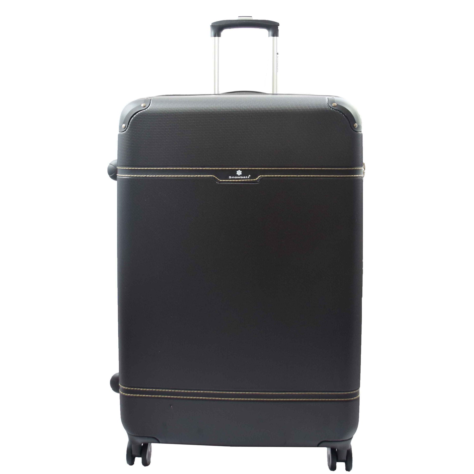 Hard Shell Retro Expandable Four Wheel Luggage Deluxe Black 3