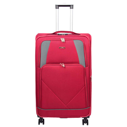 Four Wheel Soft Case Travel Suitcase Luggage Columbia Burgundy 9