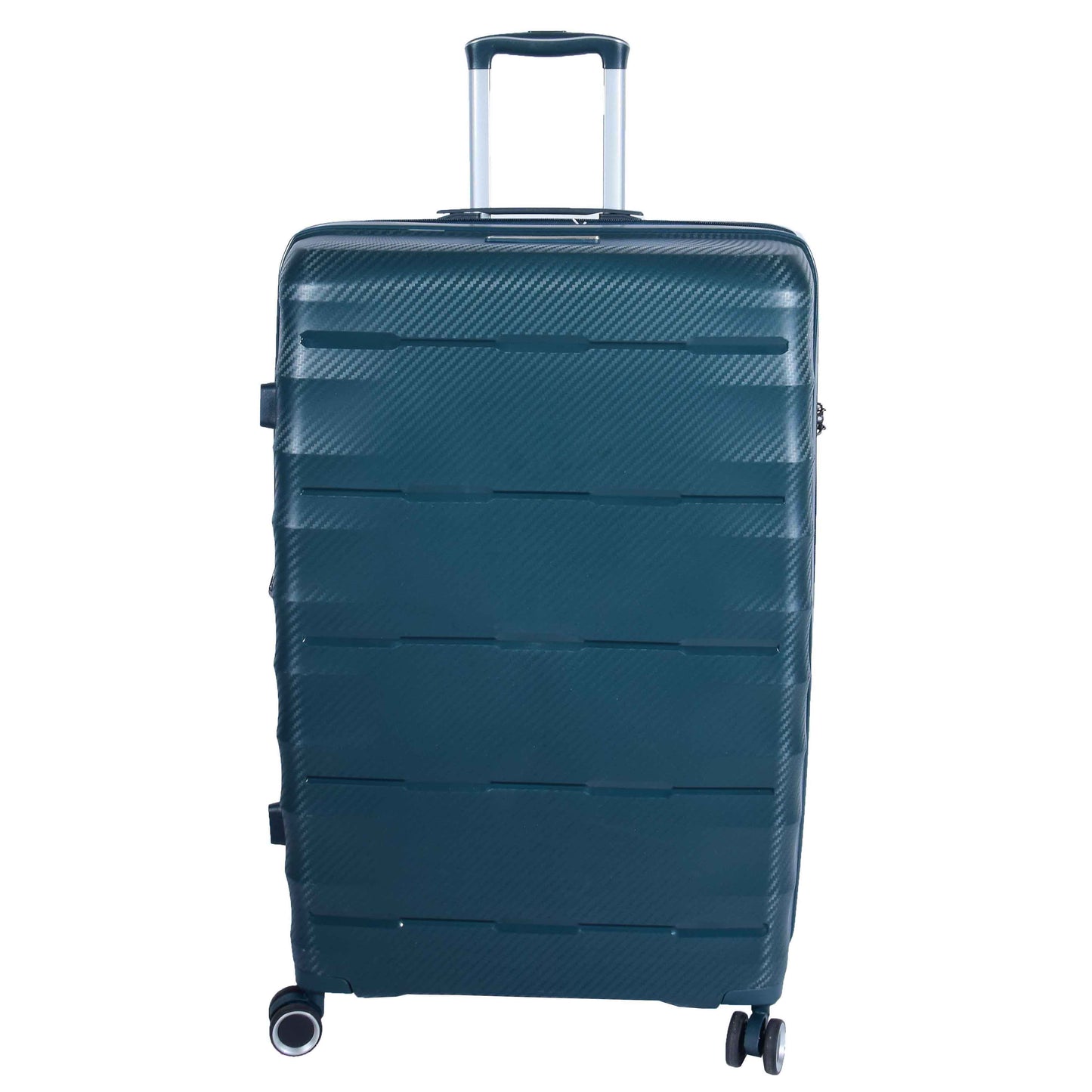 8 Wheeled Expandable ABS Luggage Miyazaki Green 3