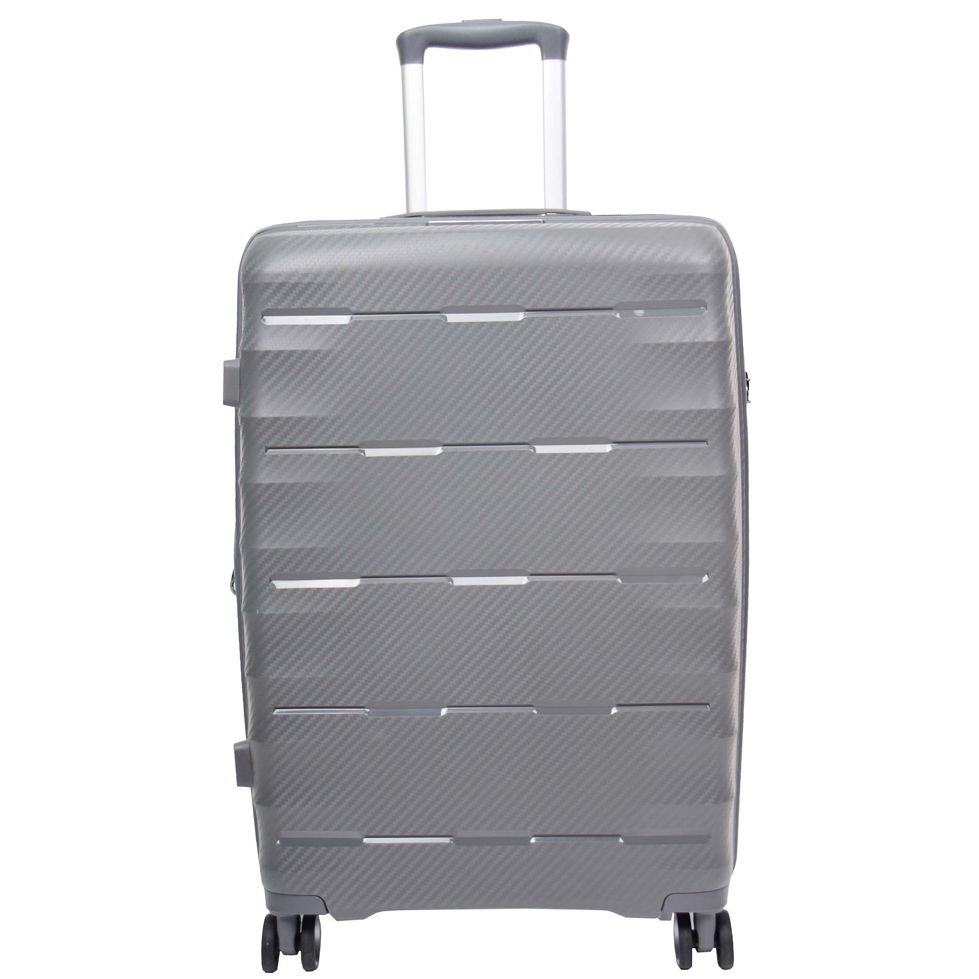 8 Wheeled Expandable ABS Luggage Miyazaki Grey 2