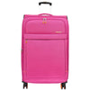Pink Soft Suitcase 8 Wheel Spinner Expandable Luggage Quito 3