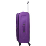 Four Wheel Soft Case Travel Suitcase Luggage Columbia Purple 8