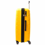 8 Wheeled Spinner Hard Shell Luggage Expandable Hokkaido Yellow 3