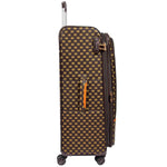 Soft Case 4 Wheeled Expandable PVC Luggage Nagasaki Brown 11