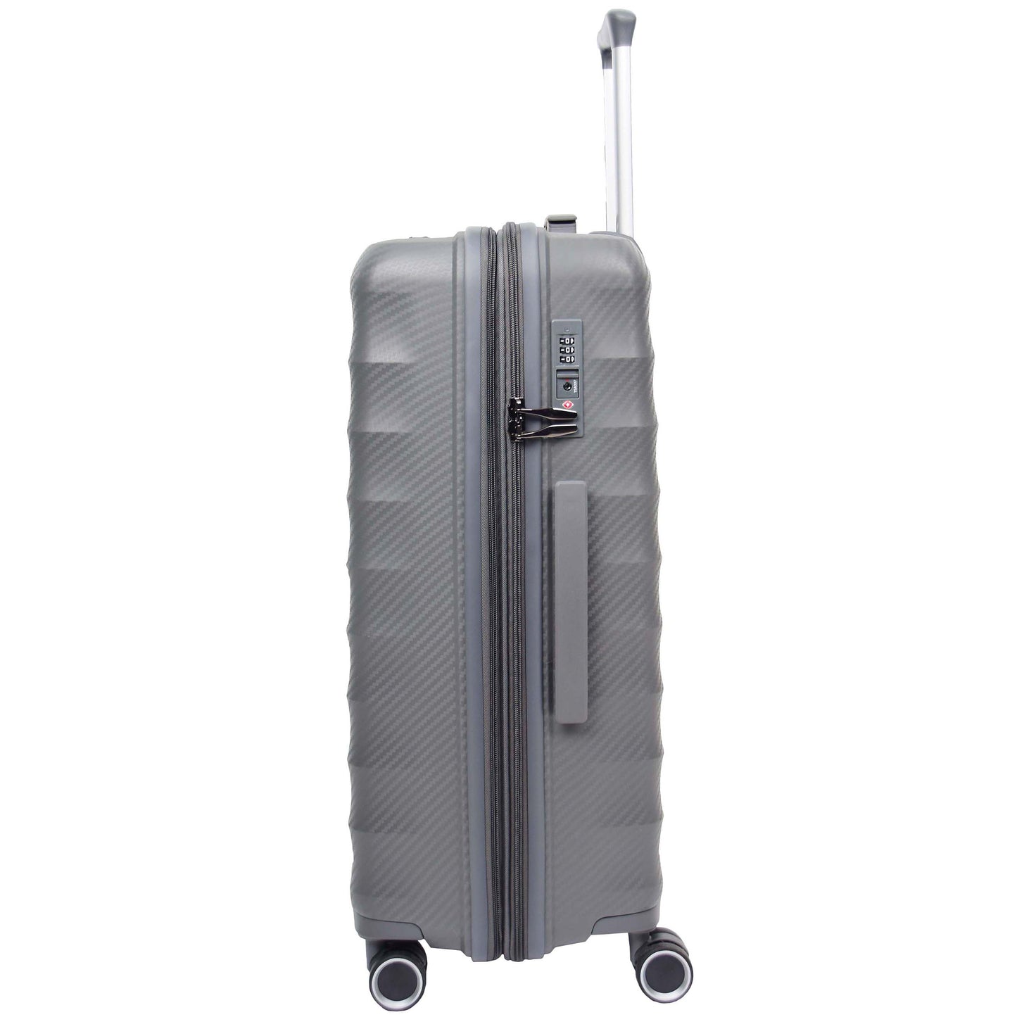 8 Wheeled Expandable ABS Luggage Miyazaki Grey 3