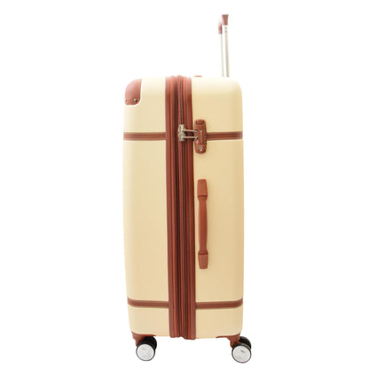 Hard Shell Retro Expandable Four Wheel Luggage Jupiter Milky 5