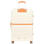 Expandable Wheeled Suitcases Solid Hard Shell PP Luggage Milky Titania 4