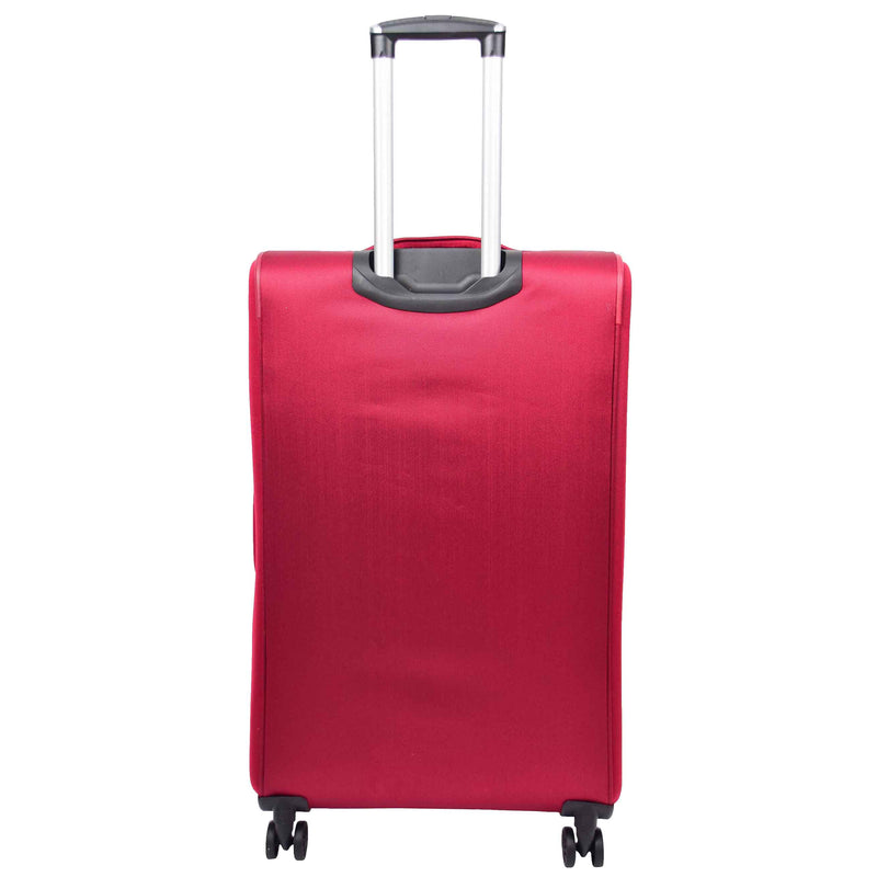 Four Wheel Soft Case Travel Suitcase Luggage Columbia Burgundy 11