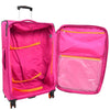 Pink Soft Suitcase 8 Wheel Spinner Expandable Luggage Quito 6